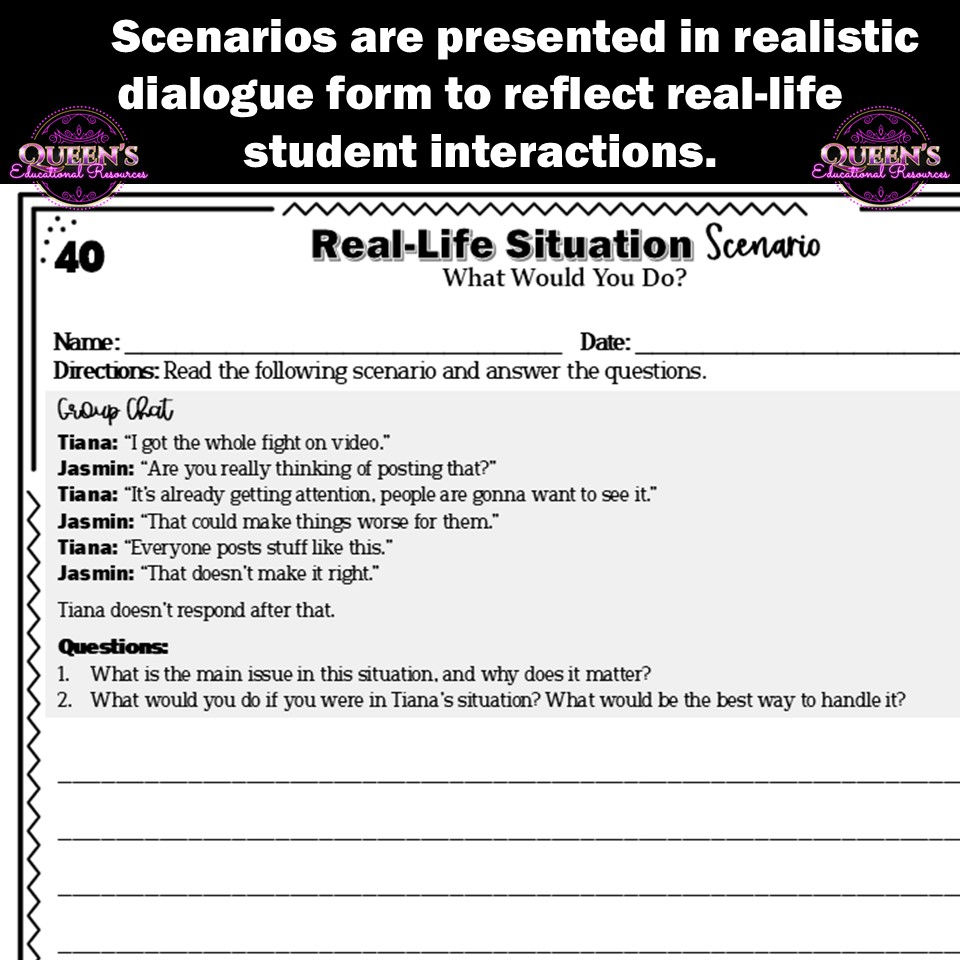 Thumbnail: Social Emotional Learning Scenarios | Conflict Resolution | Social Skills