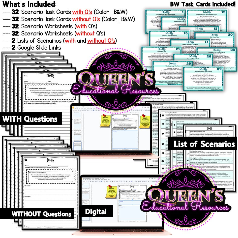 Thumbnail: Identity Activities | Who Am I? | Authenticity | Scenarios and Situation Cards