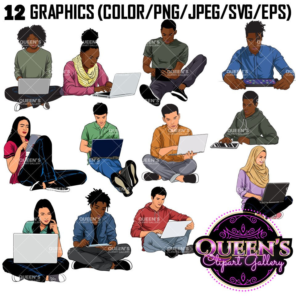 Thumbnail: Teens on Technology Clipart | Teenagers on Technology | Technology Clipart