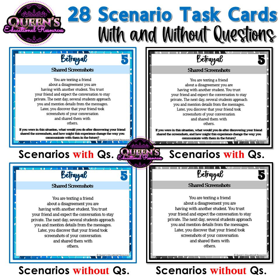 Thumbnail: Betrayal Activity Worksheets and Scenarios | Trust Activities | SEL Activities