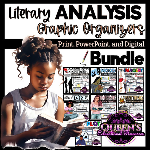 Literary Analysis Graphic Organizer Bundle Critical Thinking Queen's Educational Resources