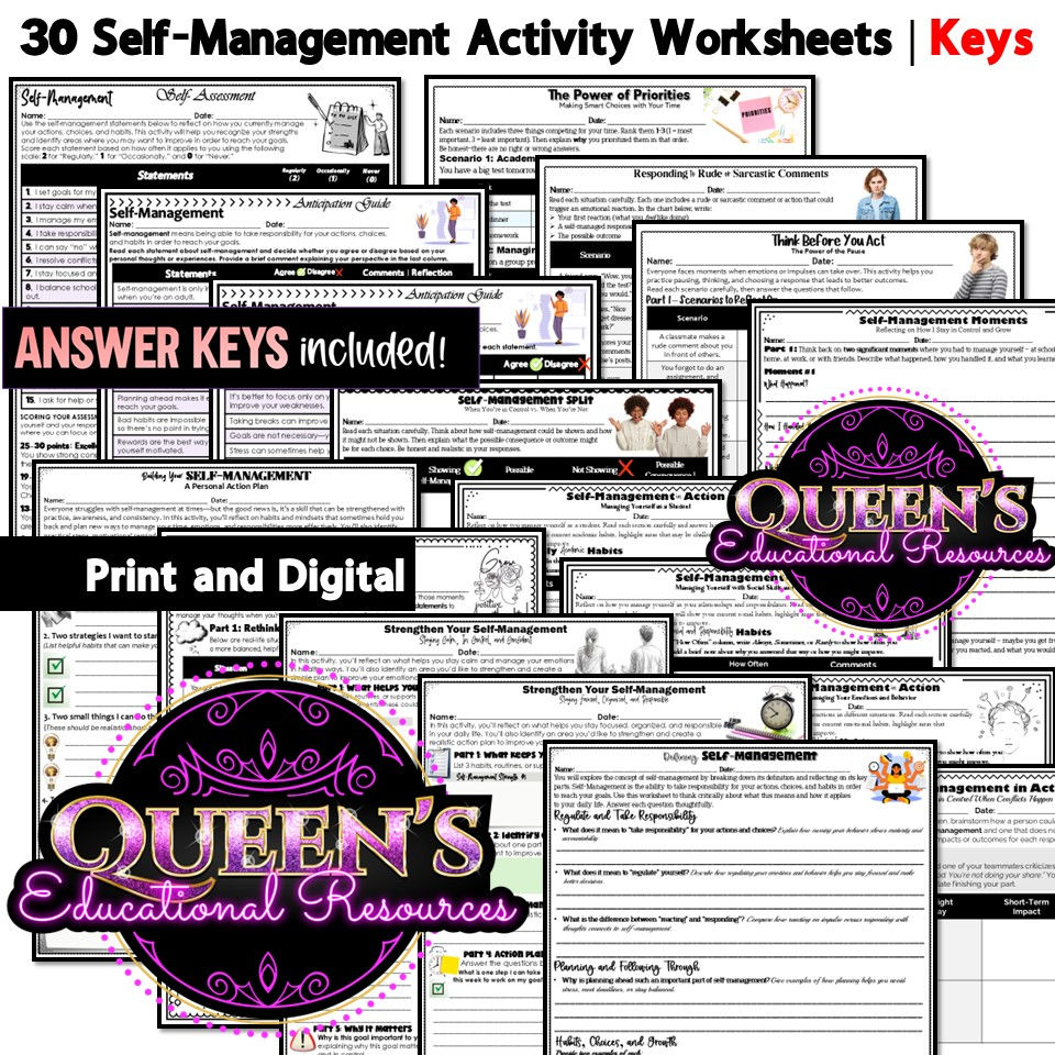 Thumbnail: Self-Management & Self-Regulation | SEL Activities, Scenarios, and Questions
