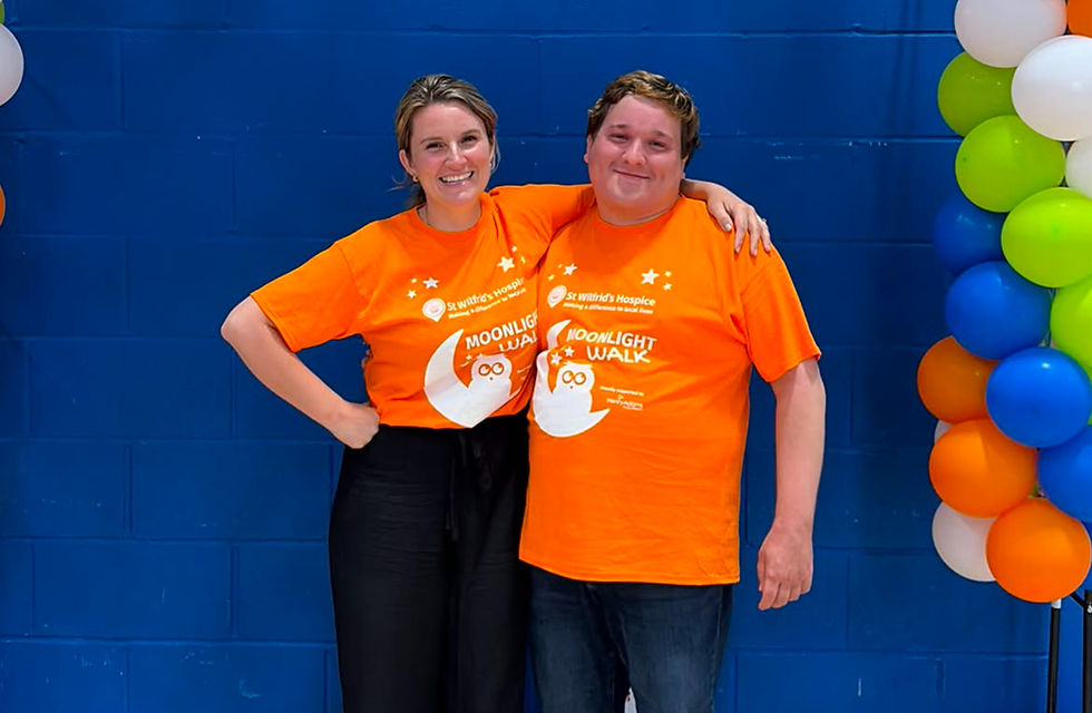 Jess after taking part in St Wilfrid's Moonlight Walk, joining hundreds of local walkers to raise funds for the hospice.