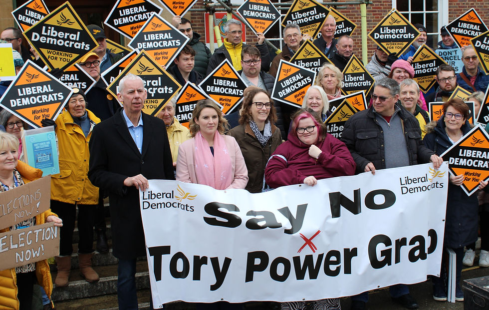 Jess Brown-Fuller MP and Alison Bennett MP led a cross-party protest against the postponement of WSCC elections.