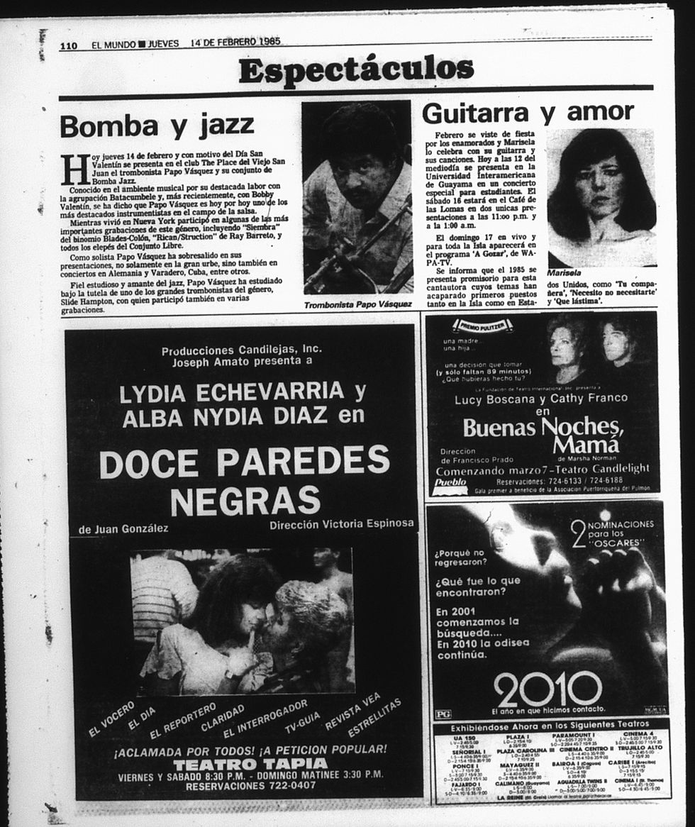 Bomba Jazz The Place Viejo San Juan 1985