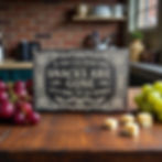 Sign: 'SNACKS ARE GONE IT'S TIME TO GO HOME!', grapes, cheese