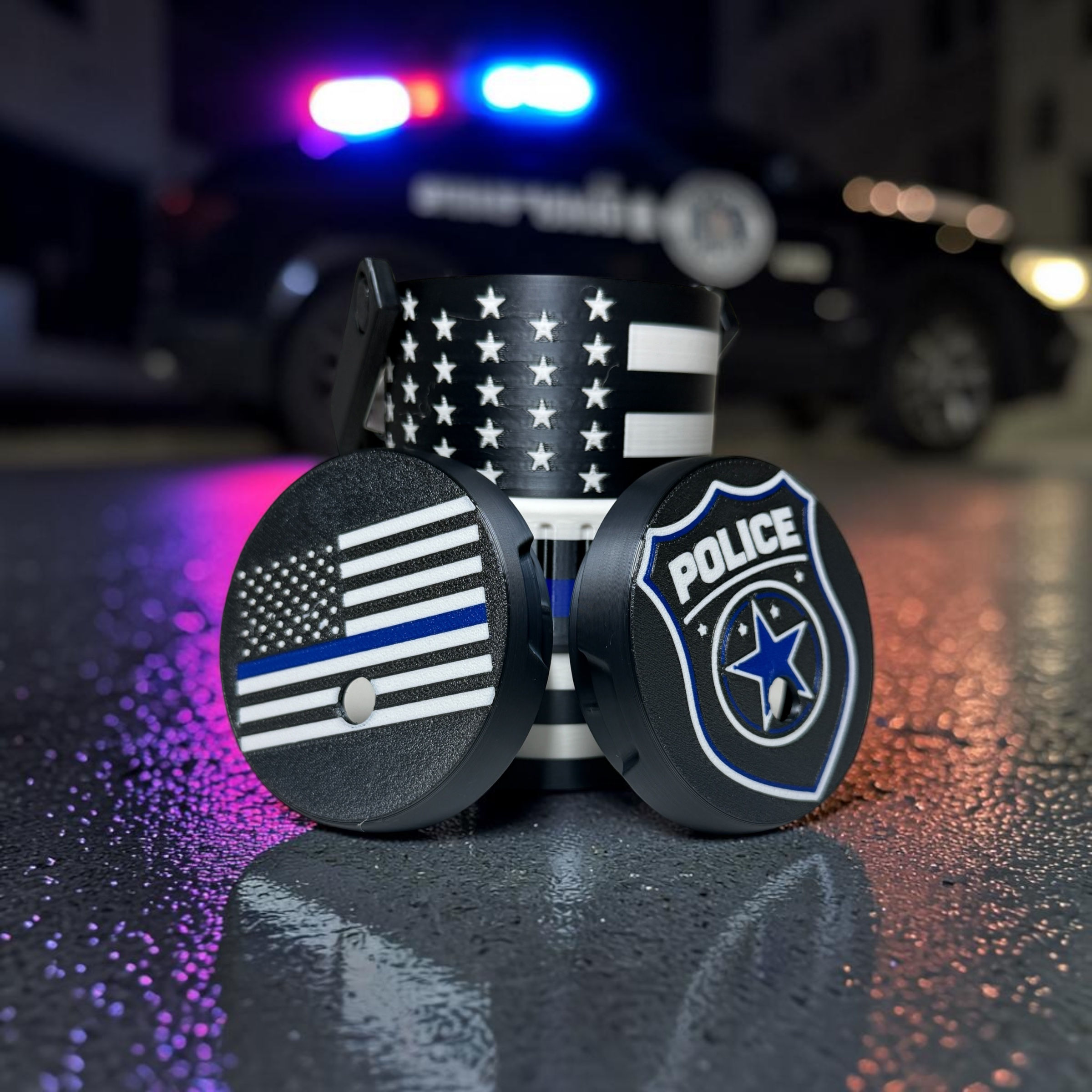 "Thin Blue Line" Koozie
