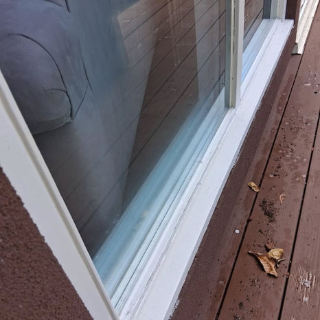 cleaned window and sill exterior