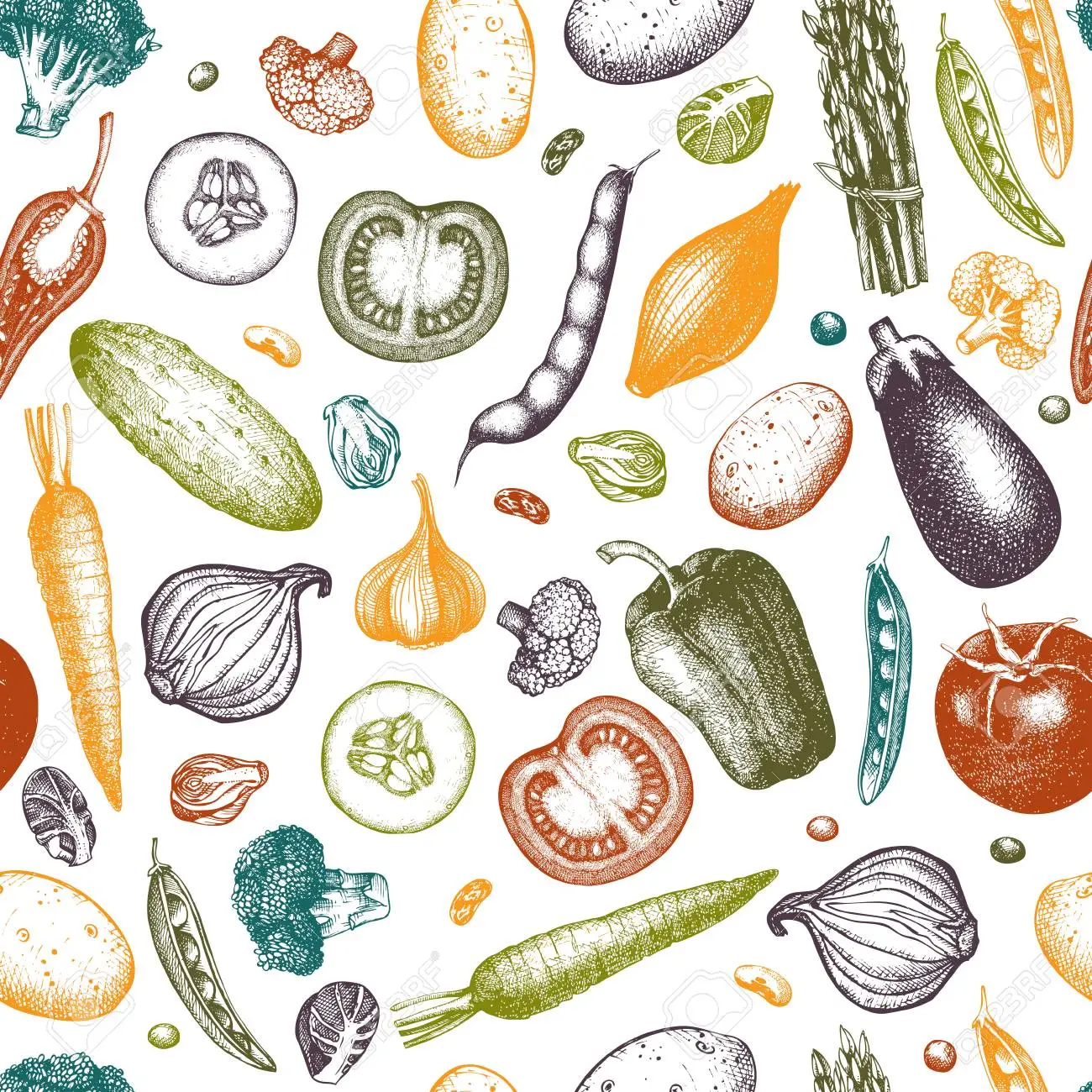 122781760-healthy-food-vector-background-ink-hand-drawn-vegetables-sketch-vintage-seamless