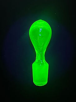 Vintage Uranium Vaseline Glass wine plug