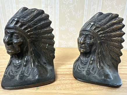 Vintage Native American Indian book ends