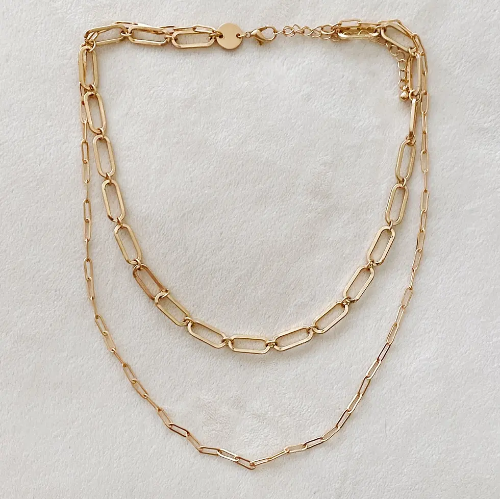 Thumbnail: Big & Small Double Chain Link Necklace