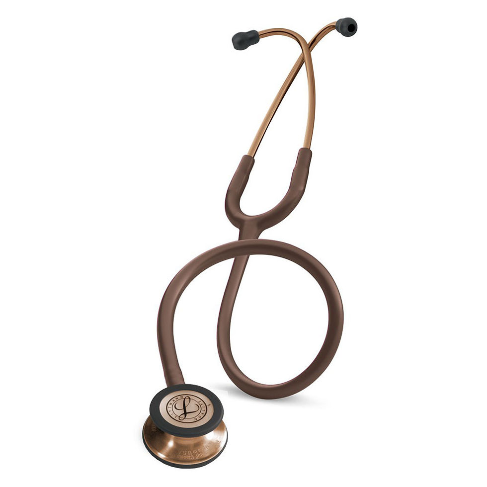 Küçük resim: 3M Littmann Klasik III Stetoskop 5809, Bakır Dinleme Çanı, Çikolata Hortum