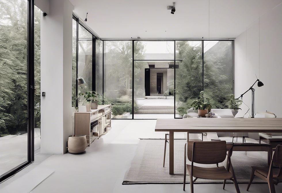 Photo of a minimalist architecture studio and a patio behind.jpg