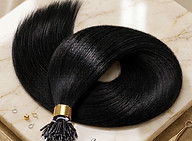 Hair clip extensions in black