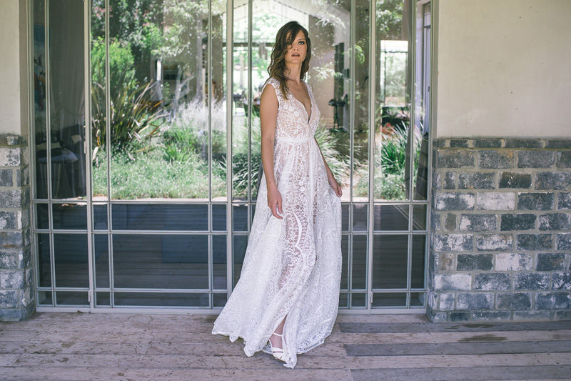 High Slit Wedding Dress