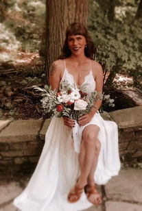 Garden boho wedding dress