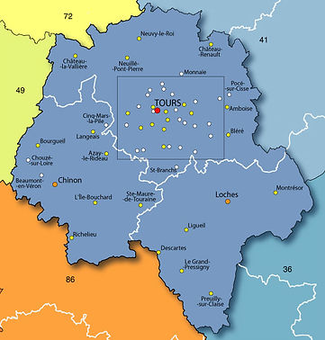 37-indre-et-loire-carte Dont les principales villes sont : Tours, Joué-lès-Tours, Saint-Cyr-sur-Loire, Saint-Pierre-des-Corps, Saint-Avertin, Amboise, Chambray-lès-Tours, Montlouis-sur-Loire, La Riche, Fondettes, Chinon, Ballan-Miré, Monts, Loches, Veigné, Château-Renault, Bléré, Luynes. Assistante. Secrétaire.