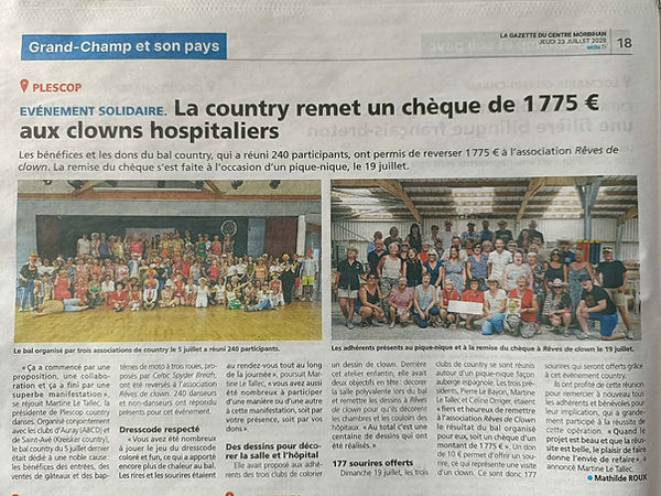 articles de la gazette plescop country danses et reves de clown.jpg