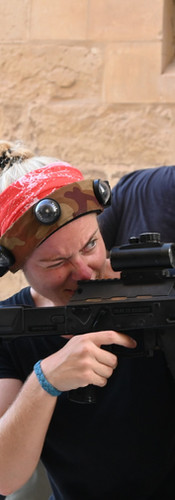 Corporate outdoor laser tag tournament at Kordin Old Military Prison