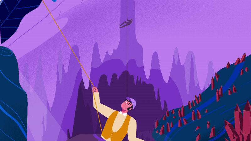 Voyage au centre de la Terre illustration spéléologie