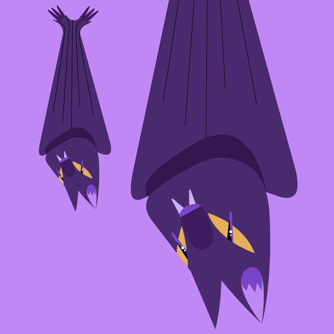 Voyage au centre de la Terre illustration chauves-souris