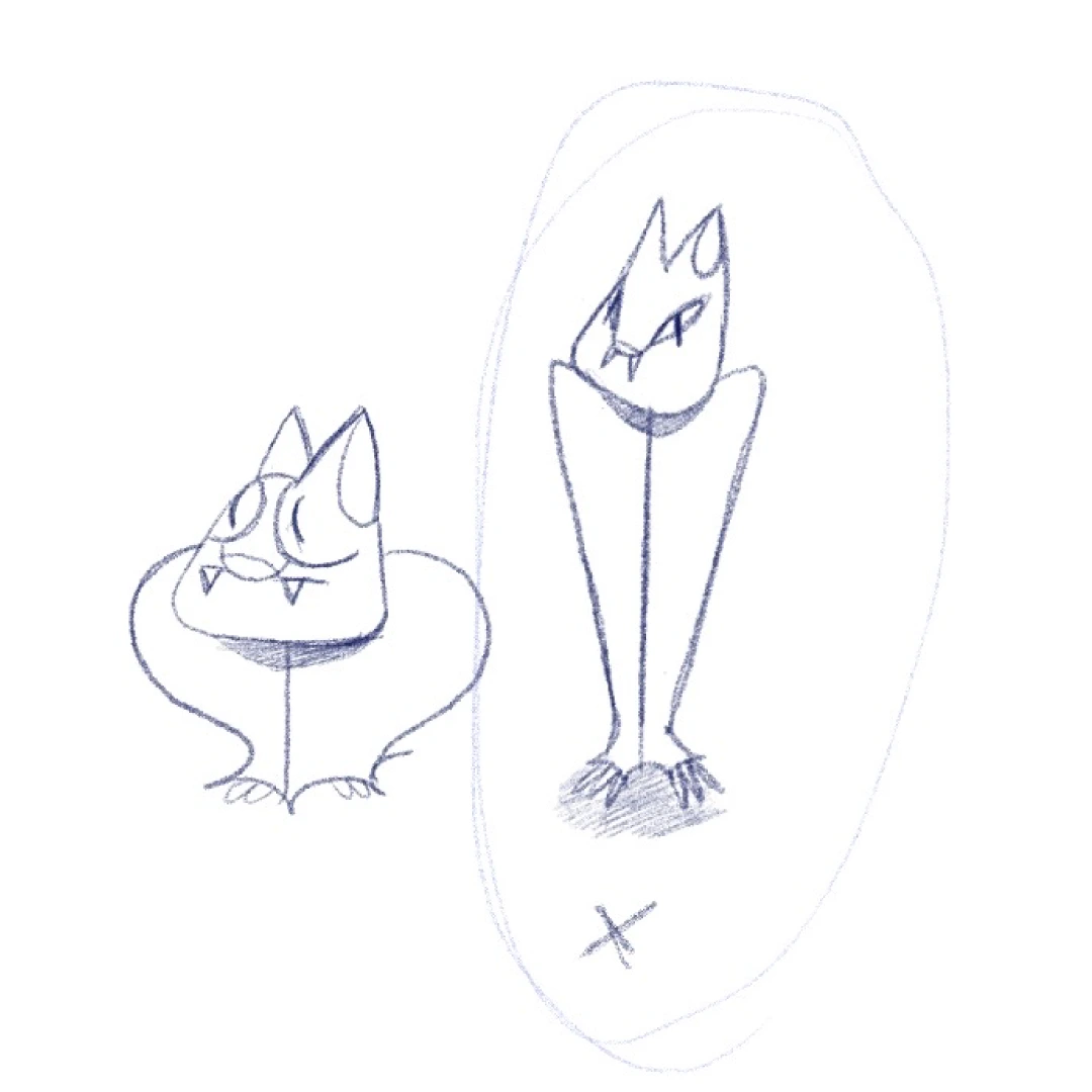 Voyage au centre de la Terre illustration chauves-souris croquis