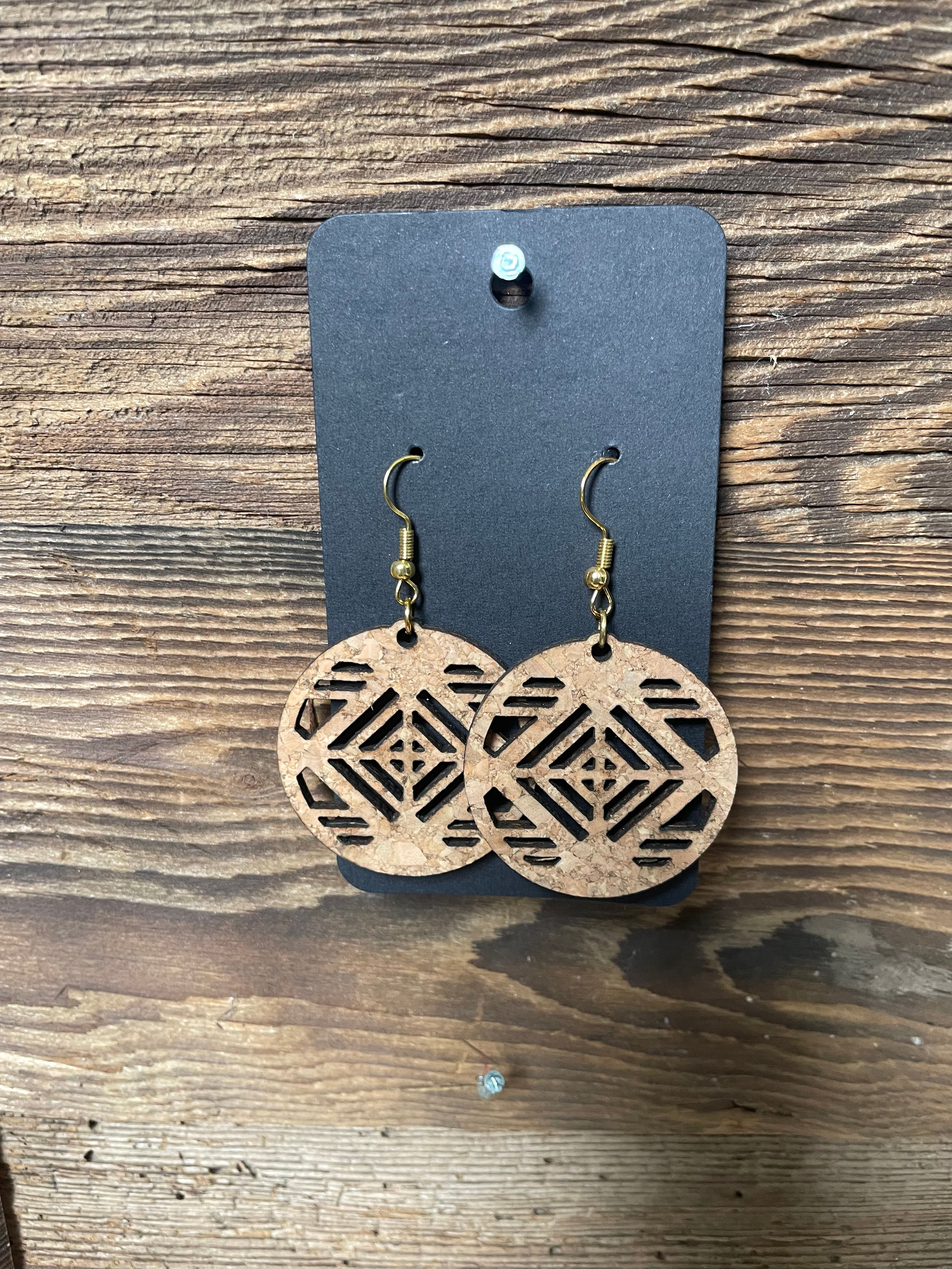 Boucles d'oreilles en liège - Solelha