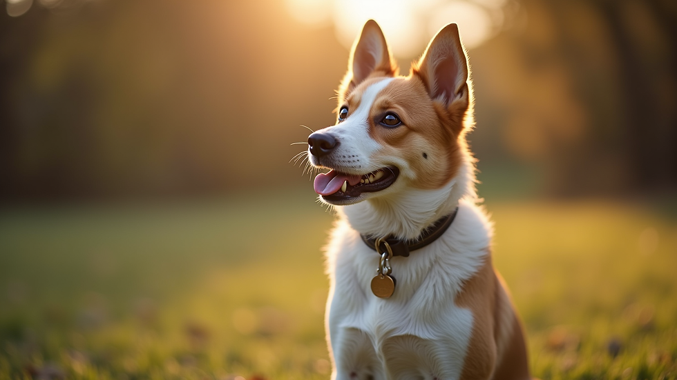 Close-up view of a dog learning to sit on command during a training session