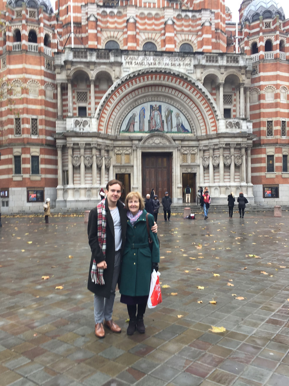 Cometan With His Maternal Grandmother, Hilda Warbrick, Outside Westminster Cathedral