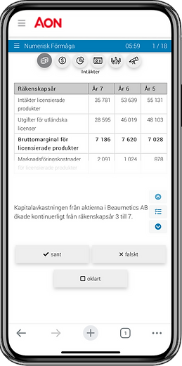 Iphone med numerisk förmågetest Scalesnumerical för rekrytering