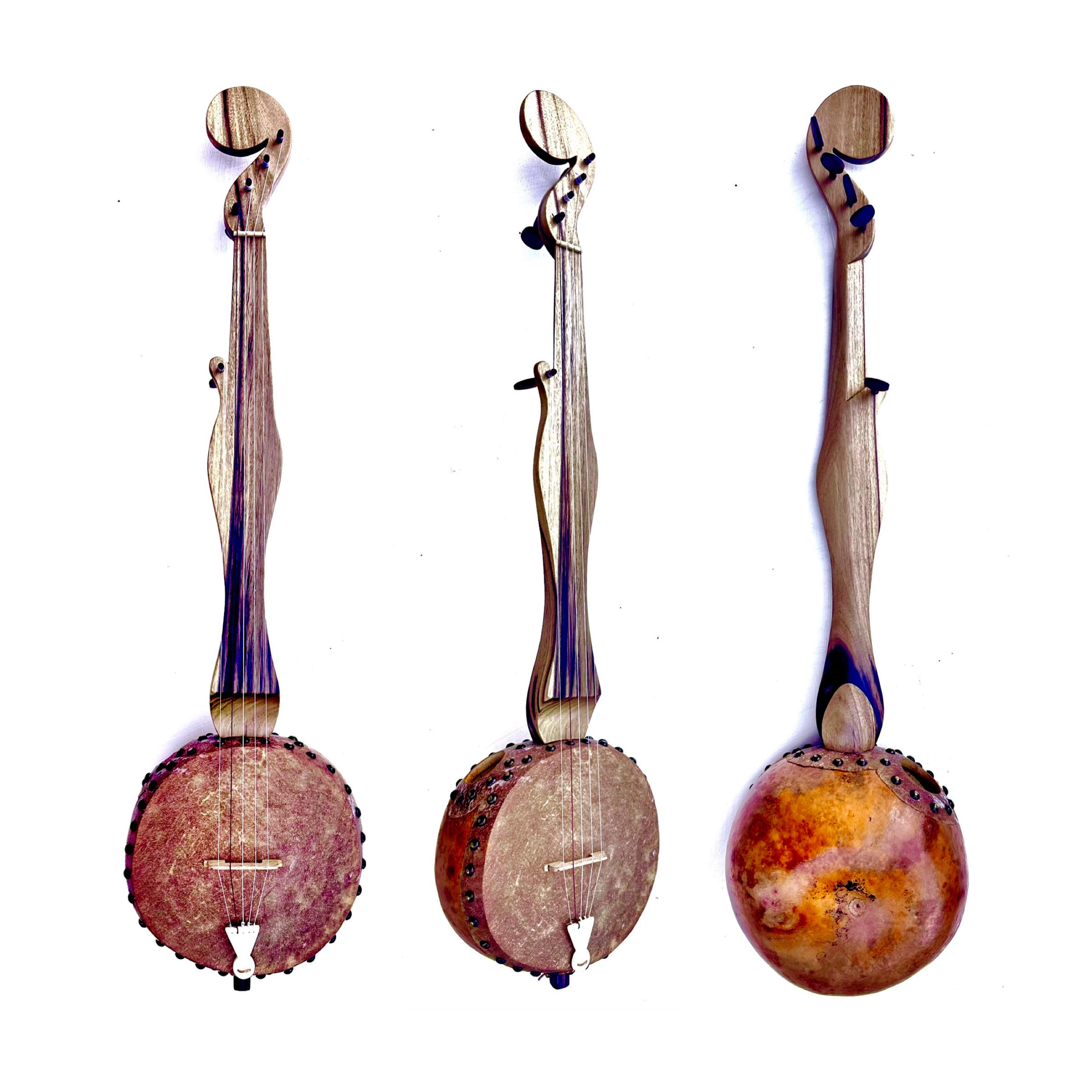 Blue Mahoe Gourd Banjo