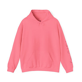 Soft-Cotton Hooded Sweatshirt - Coral