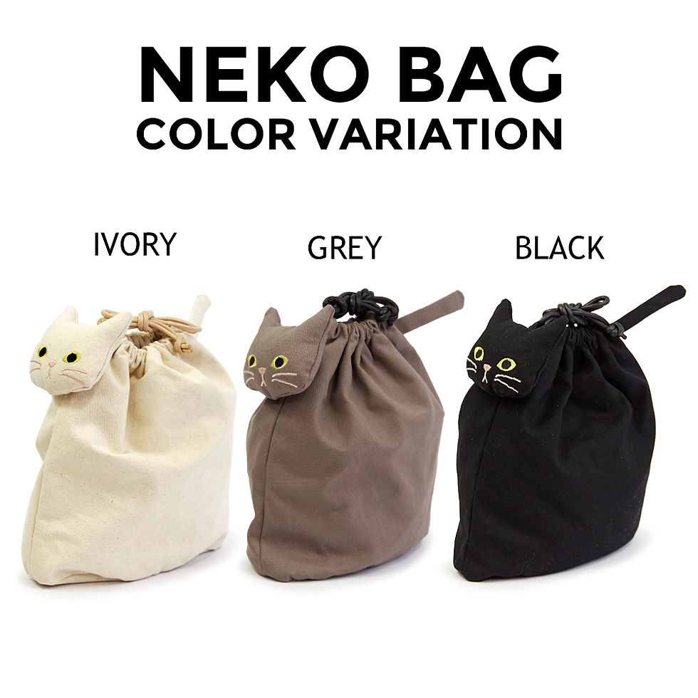 単体でも購入可能な猫型巾着バッグ
