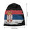 Thumbnail: Black Beanie with Serbian Flag Design