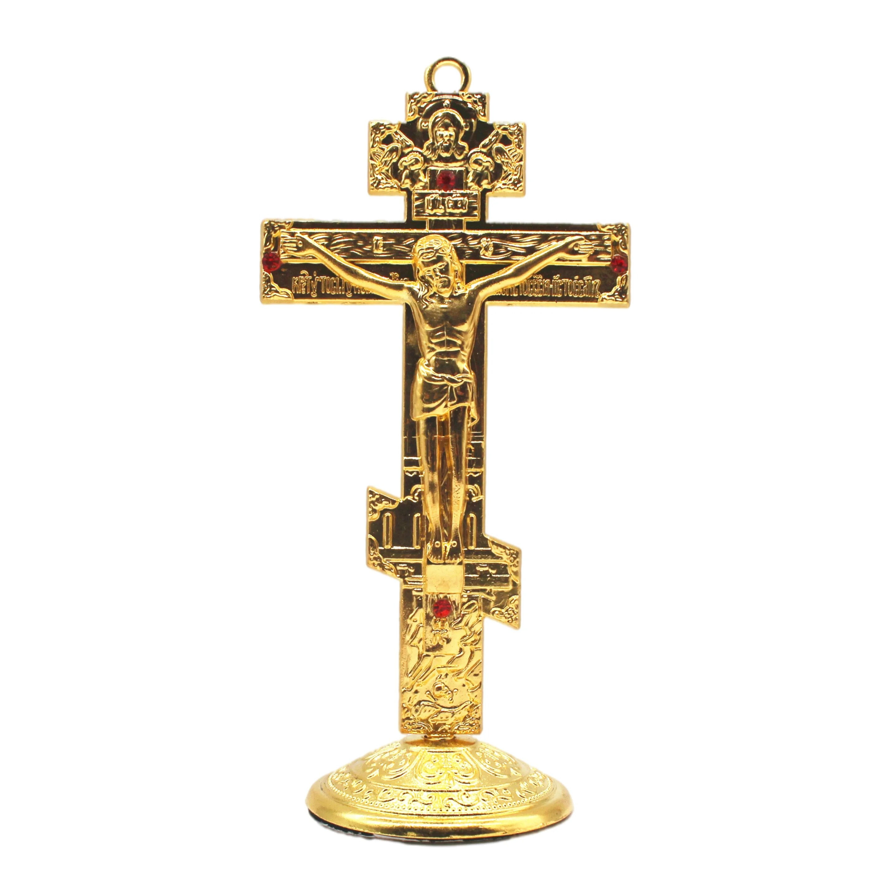 Table Top Gold Crucifix 13cm by 7cm