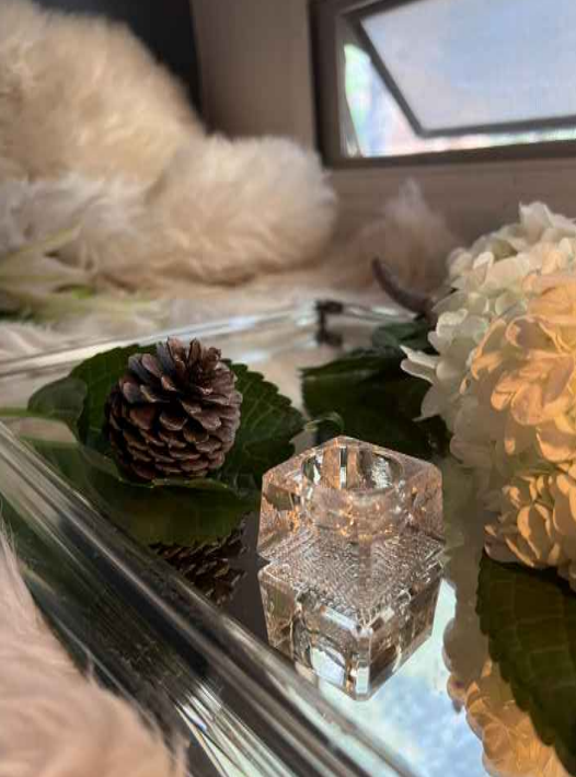 Art Deco Glass Salt Container