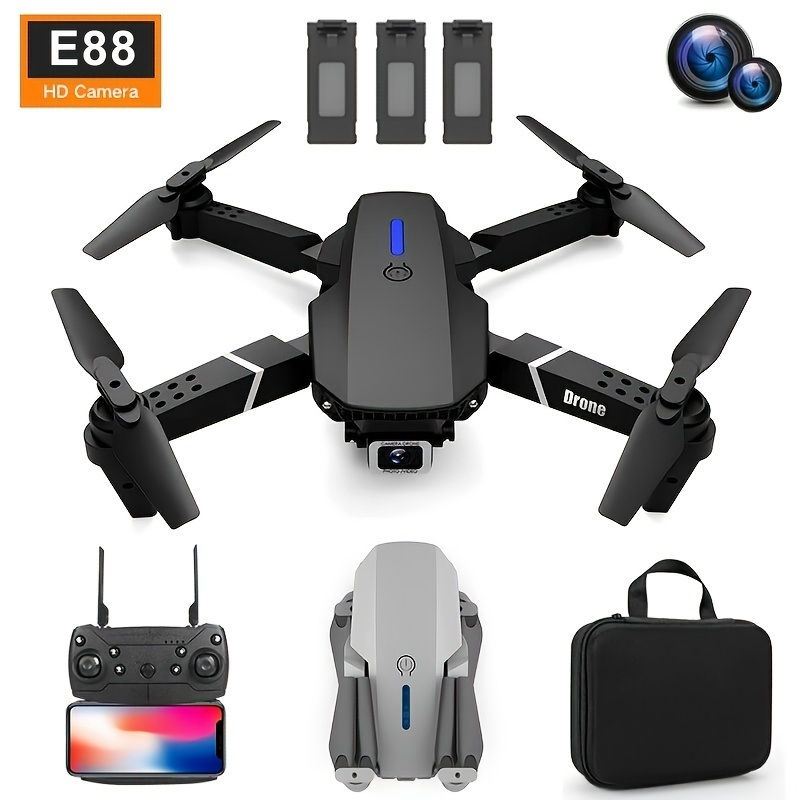 Thumbnail: E88 RC Drone WIFI FPV Drone With HD Dual Camera Height Hold RC Foldable Quadcopt