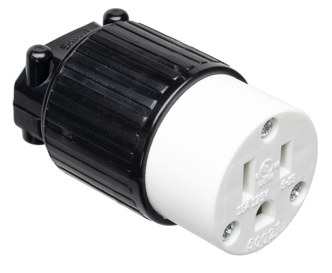 Repl extension plug end - female, grounded, 3-prong