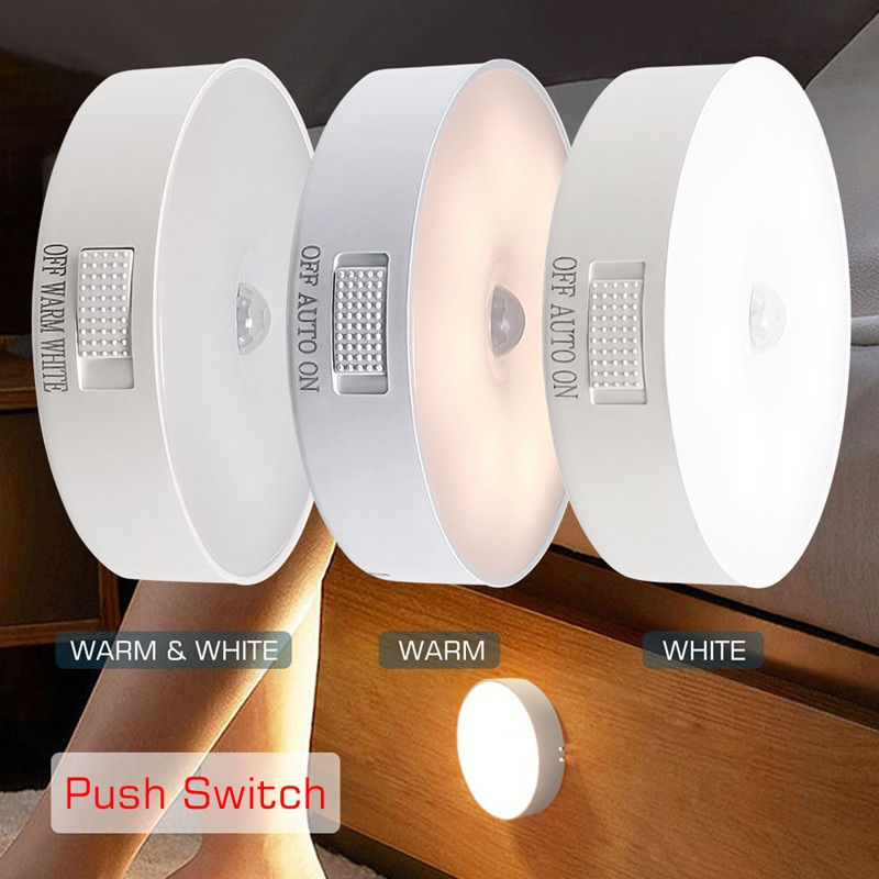 Thumbnail: Motion Sensor LED Light Night lights Chargeable Lamp.  