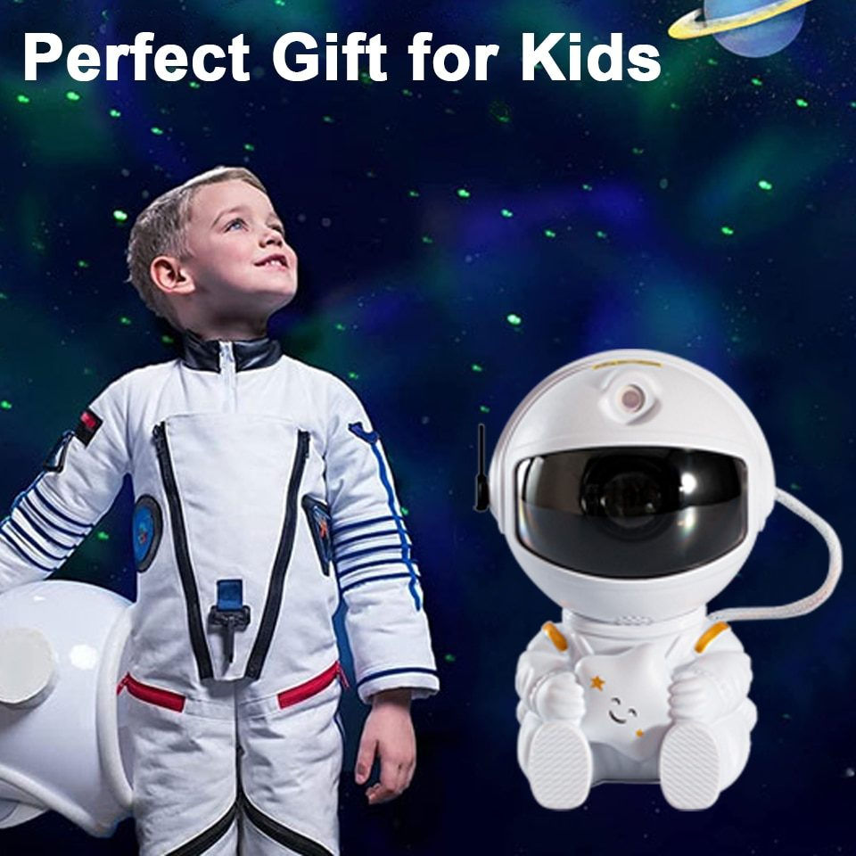 Thumbnail: New Galaxy Star Projector Starry Sky Night Light Astronaut Lamp Home Room Decor 