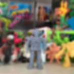 Robot mini figure toy in toy collection scene.
