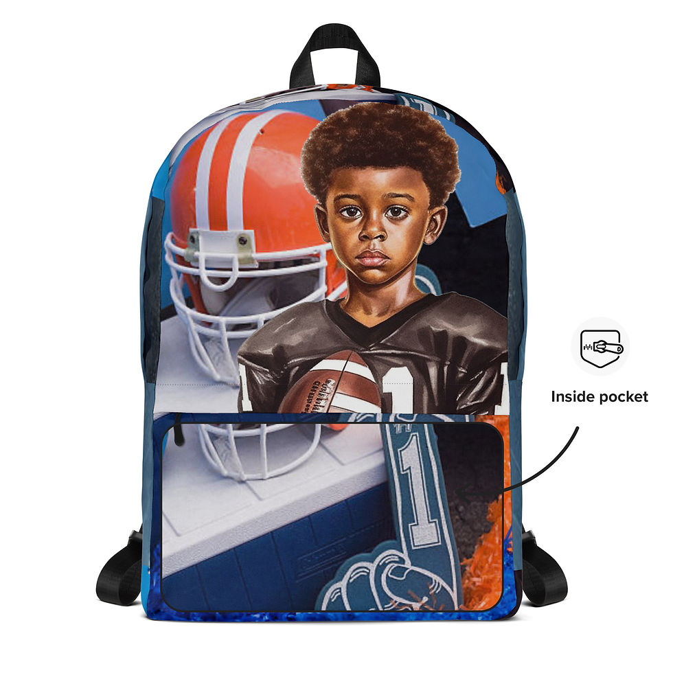 Thumbnail: African American Football Player Backpack