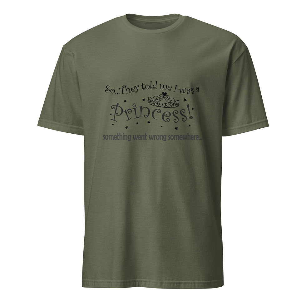Thumbnail: They Told Me I Was a Princess… Something Went Wrong Somewhere Funny T-Shirt 