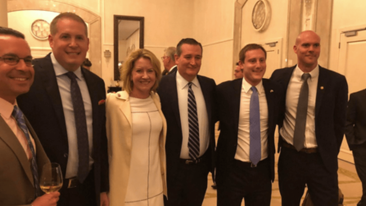 Nick Muzin celebrating the opening of the U.S. Embassy in Jerusalem in May 2018.
