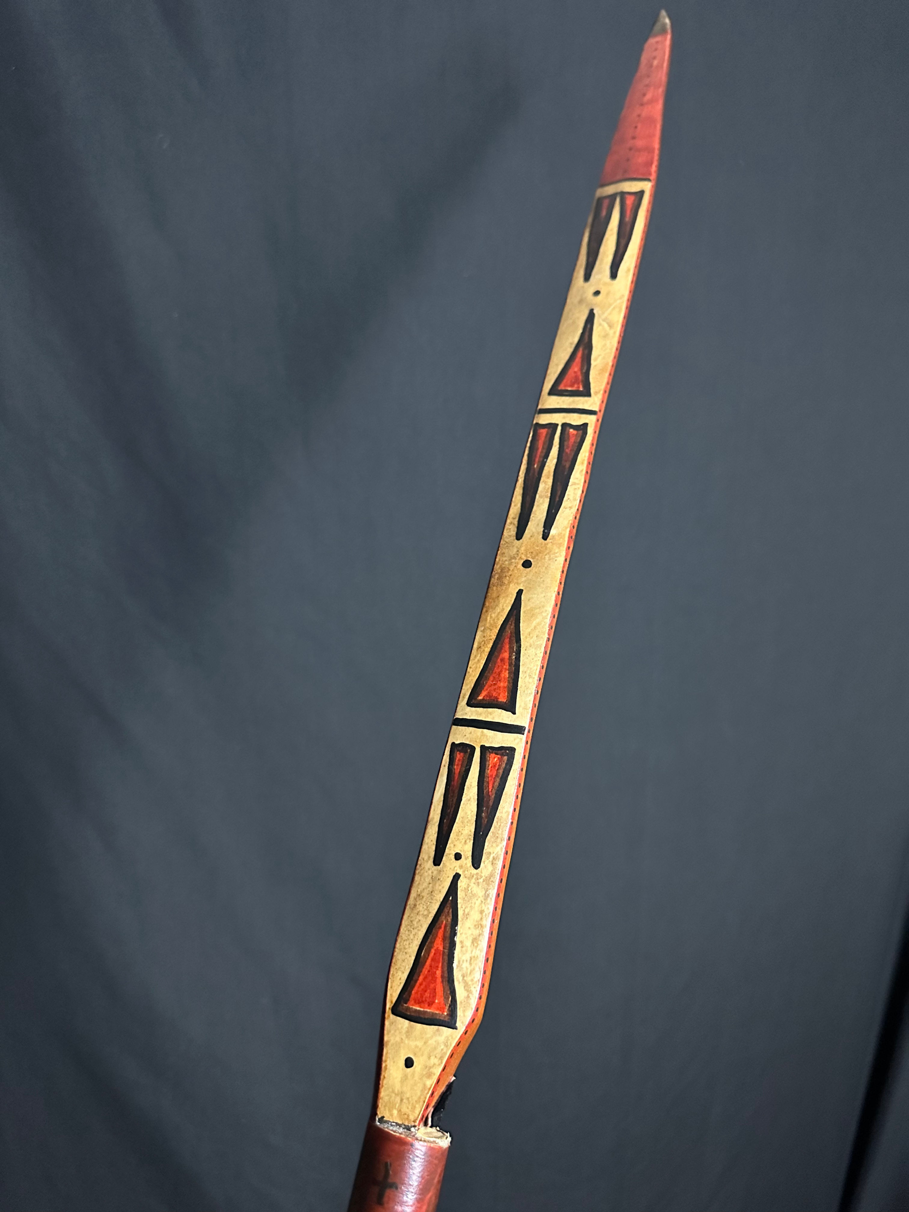 SP39-27 Pine Hollow Selcow 60” #47@28, 2 pc takedown, Osage, painted design, met