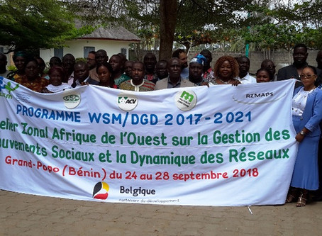 Les organisations partenaires de WSM en Afrique de l’Ouest formées sur la gestion des mouvements soc