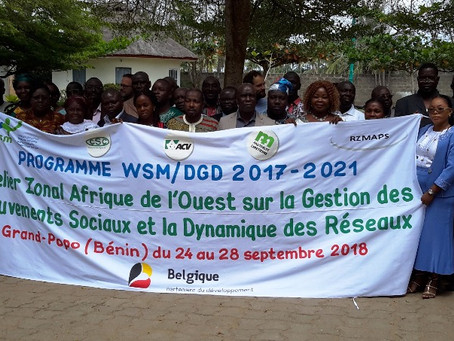 Les organisations partenaires de WSM en Afrique de l’Ouest formées sur la gestion des mouvements soc