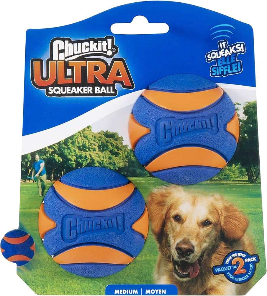 Chuckit! Ultra Squeaker Ball Medium 2 Pack