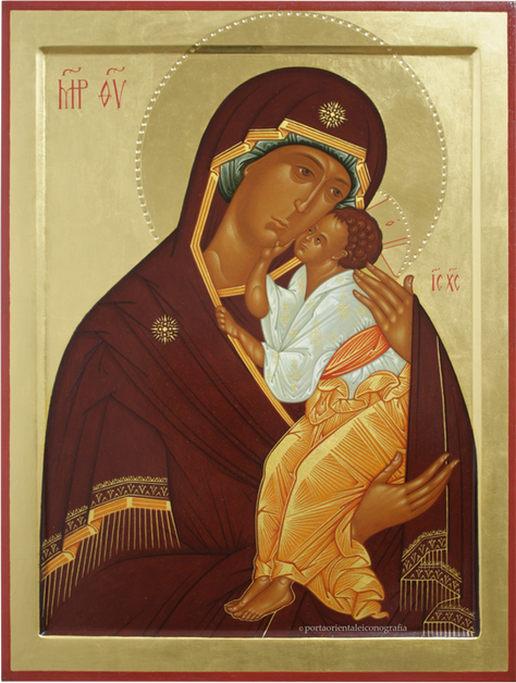 Icona della Vergine di Jaroslavl Madre di Dio della Tenerezza con Bambino